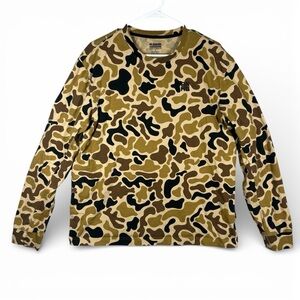 Duluth Alaskan Hard gear Shirt Mens Large Brown Tough Cotton Camouflage Hunting